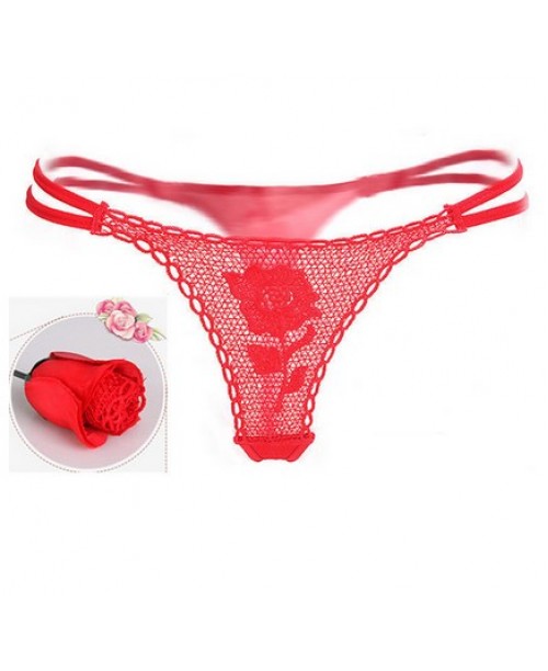 Sexy Women Fun Rose Valentine Festive Mystery Gift T-pants